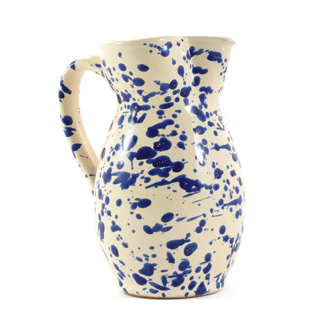 Puglia Blue Splatter Pitcher