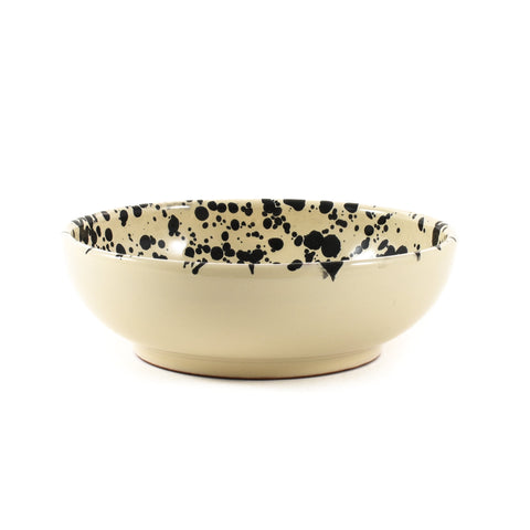Puglia Black Splatter Bowl, 19cm