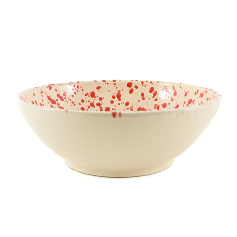 Puglia Red Splatter Large Salad Bowl, 28cm