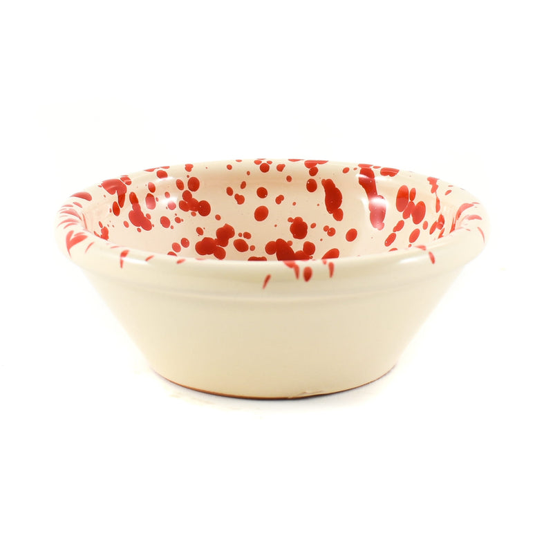 Puglia Red Splatter Bowl 12cm side