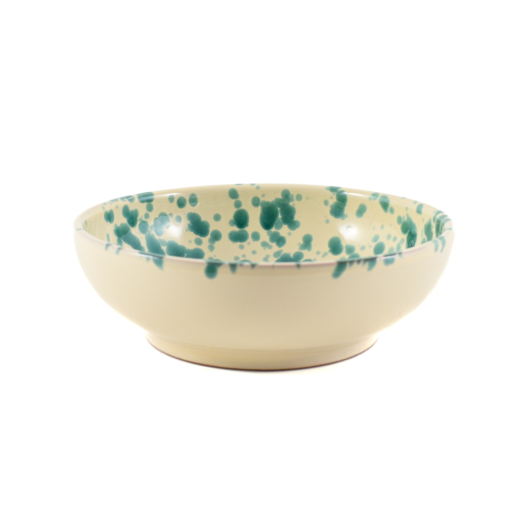 Puglia Aquamarine Splatter Bowl 19cm side
