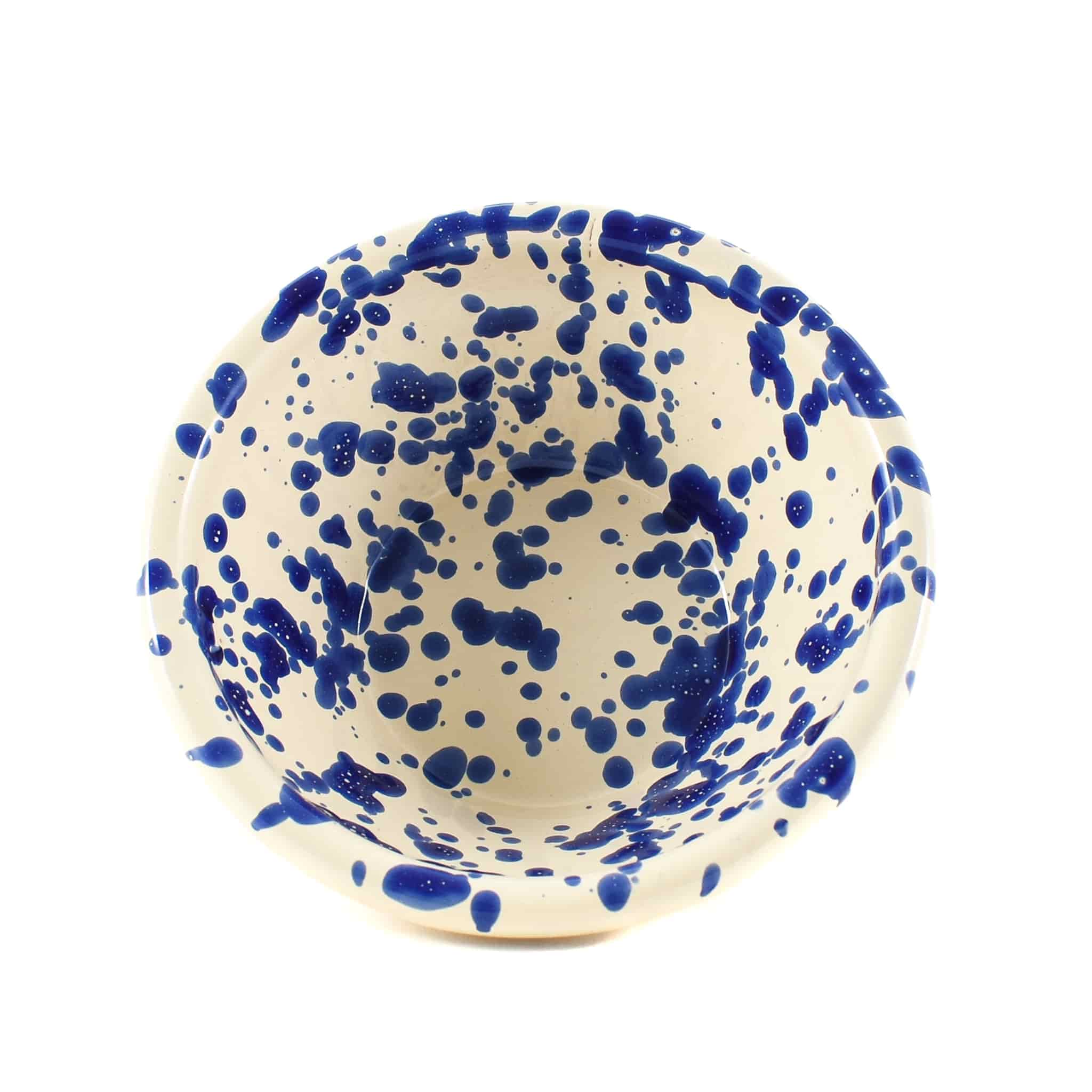 Puglia Blue Splatter Bowl 12cm angled