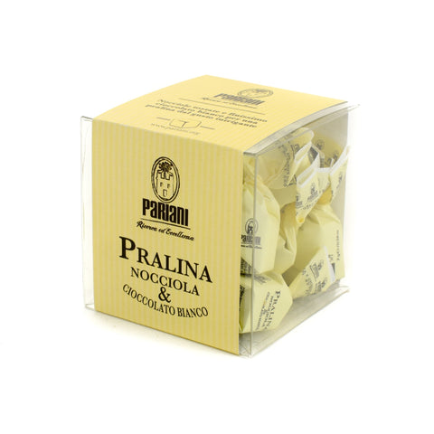 Pariani Hazelnut and White Chocolate Pralines, 100g