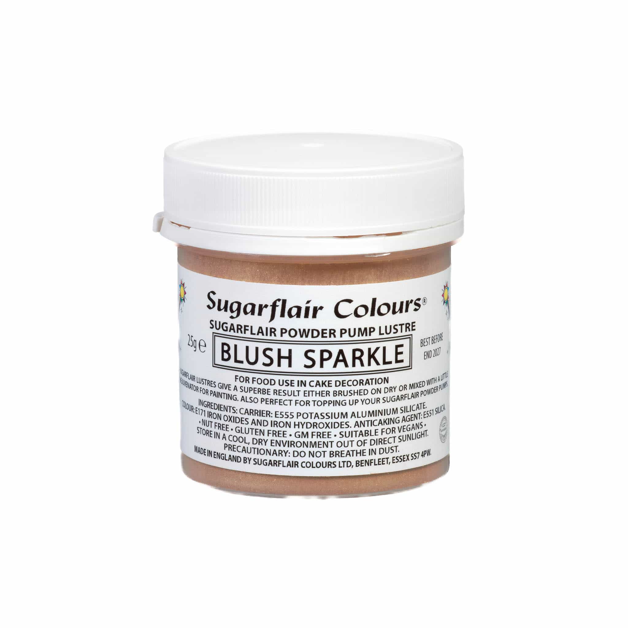 Sugarflair Edible Glitter Lustre Spray Pump Refill, Blush 25g