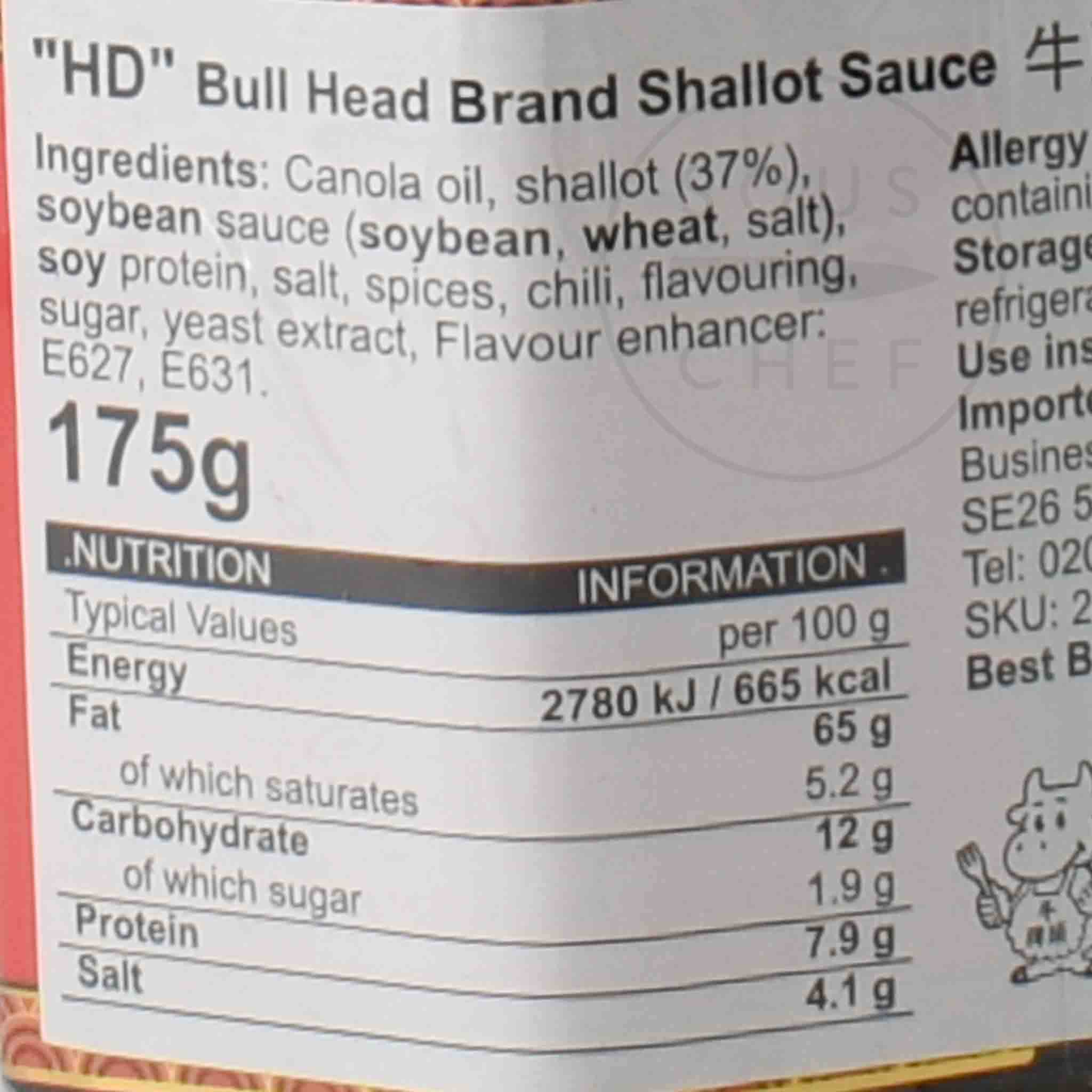 TA0027 Shallot Sauce 175g Ingredients
