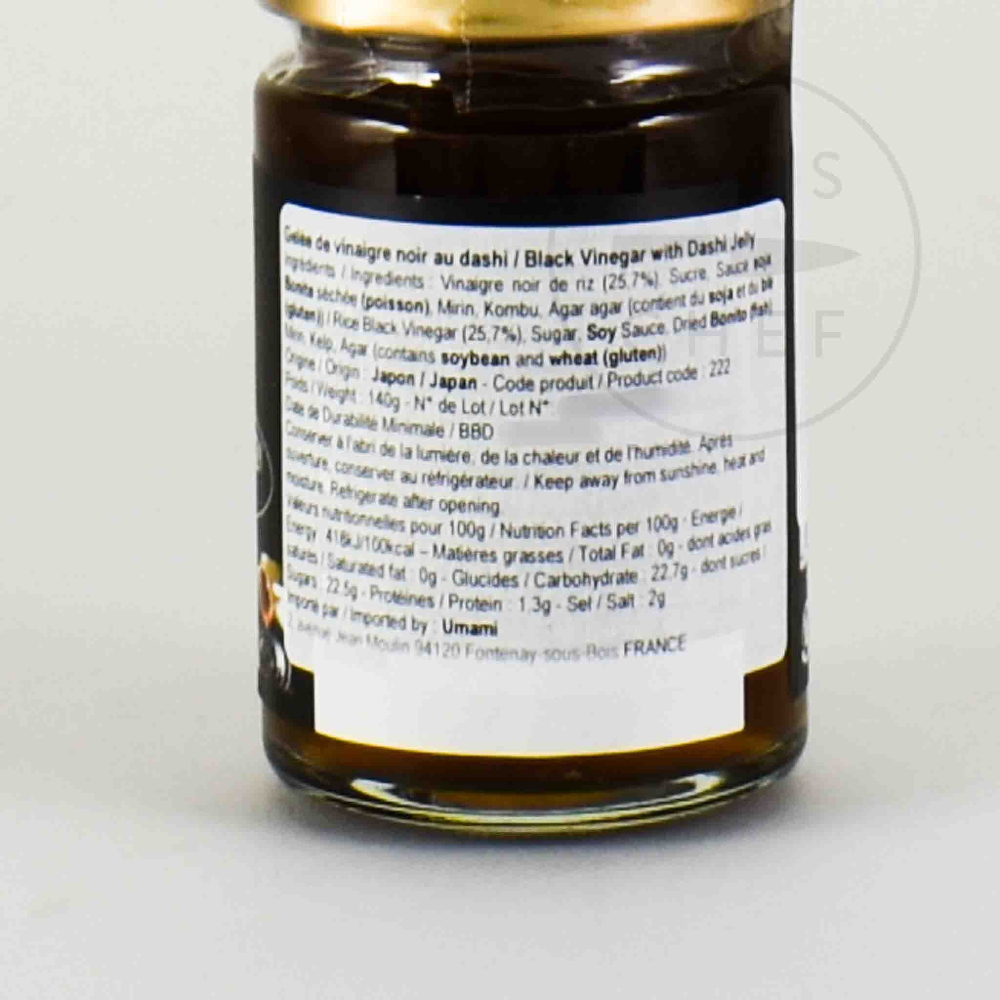 Black Vinegar Jelly With Dashi 140g Ingredients