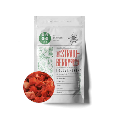 ZingyZoo Freeze Dried Strawberry Pieces, 100g