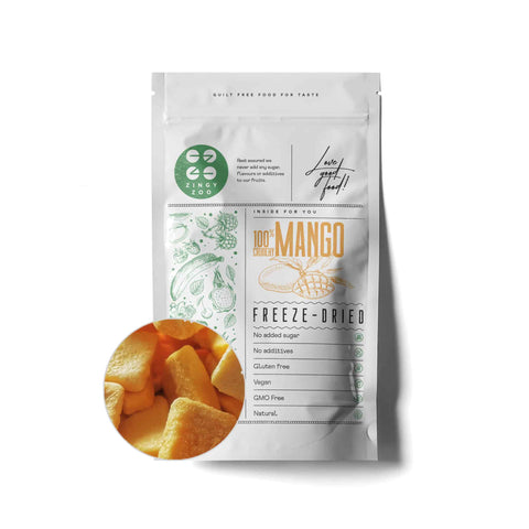 ZingyZoo Freeze Dried Mango Pieces, 100g