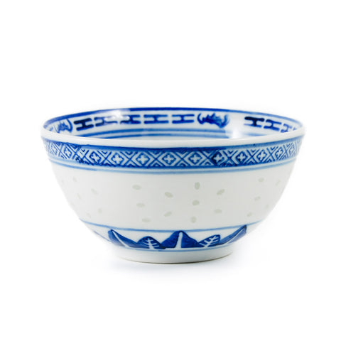 Blue Rice Pattern Rice Bowl, 11.5cm