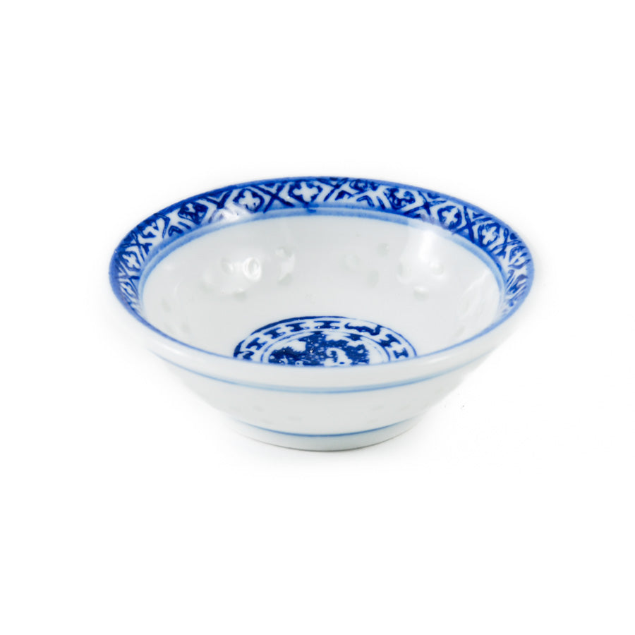 Chinese Tableware Blue Rice Pattern Sauce Dish 7 cm Tableware Chinese Tableware Chinese Food