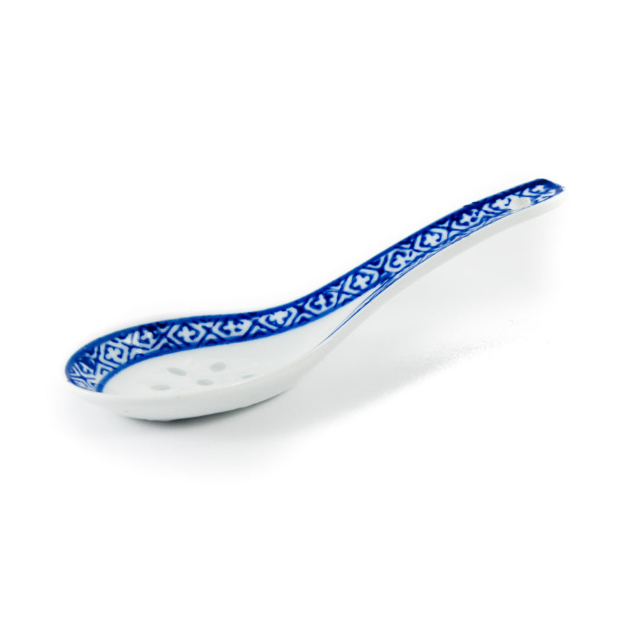 Chinese Tableware Blue Rice Pattern Rice Spoon 14cm Tableware Chinese Tableware Chinese Food