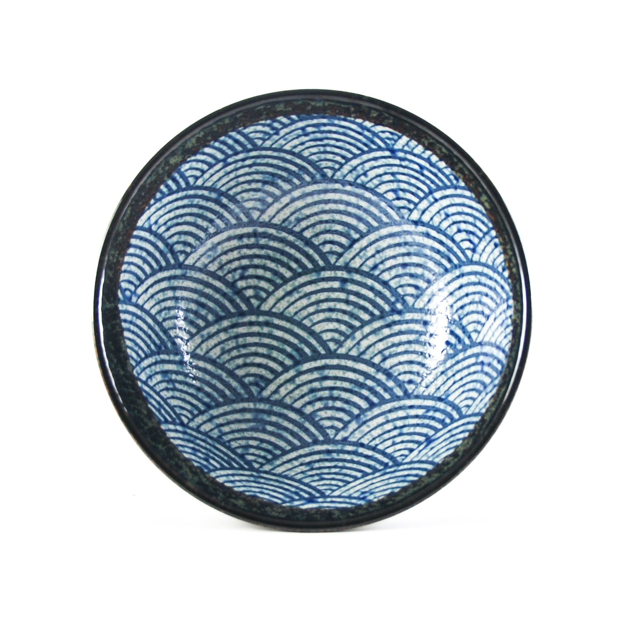 Kiji Stoneware & Ceramics Blue Wave Ramen Bowl Tableware Ramen Bowls
