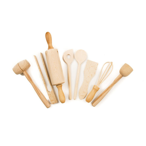 Mini Wooden Kitchen Utensil Set