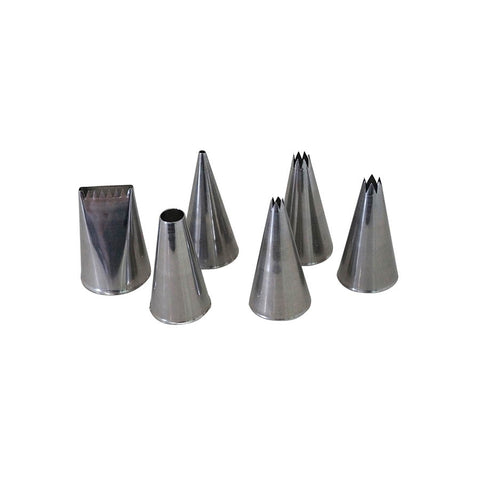 De Buyer 6 Stainless Steel Piping Nozzles