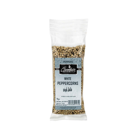 Greenfields White Peppercorns, 75g