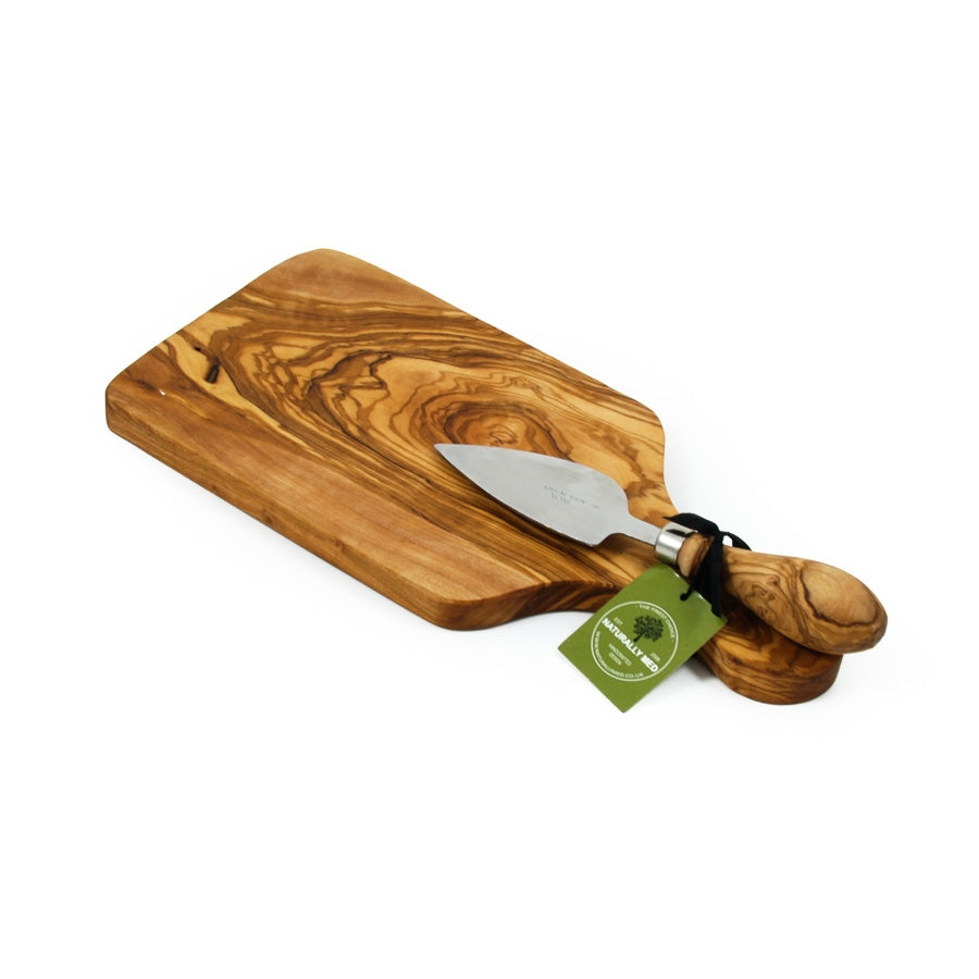 Naturally Med Olive Wood Cheese Board Set Tableware Wooden Boards & Chopping Boards