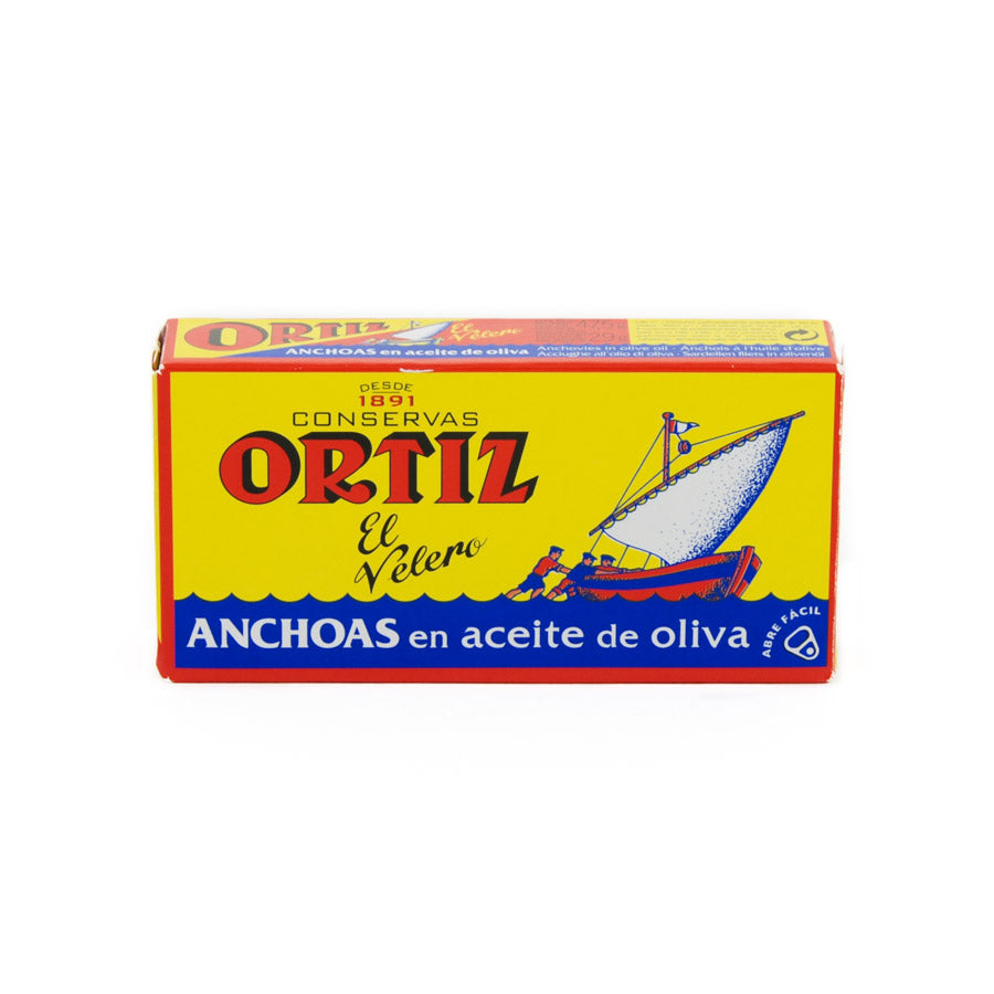 Ortiz Anchovies 47.5g Ingredients Seaweed Squid Ink Fish Spanish Food