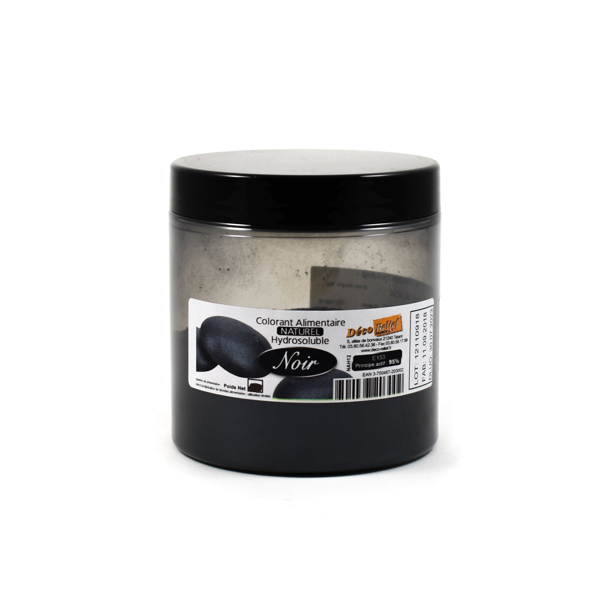 Deco Relief Professional Natural Black Food Colour - Charcoal 50g Ingredients Flavours & Colours French Food