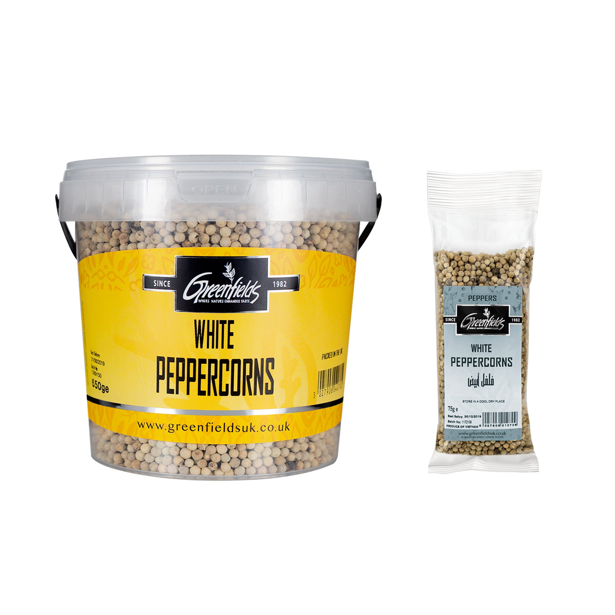White Peppercorns from Greenfields Buy Online Sous Chef UK