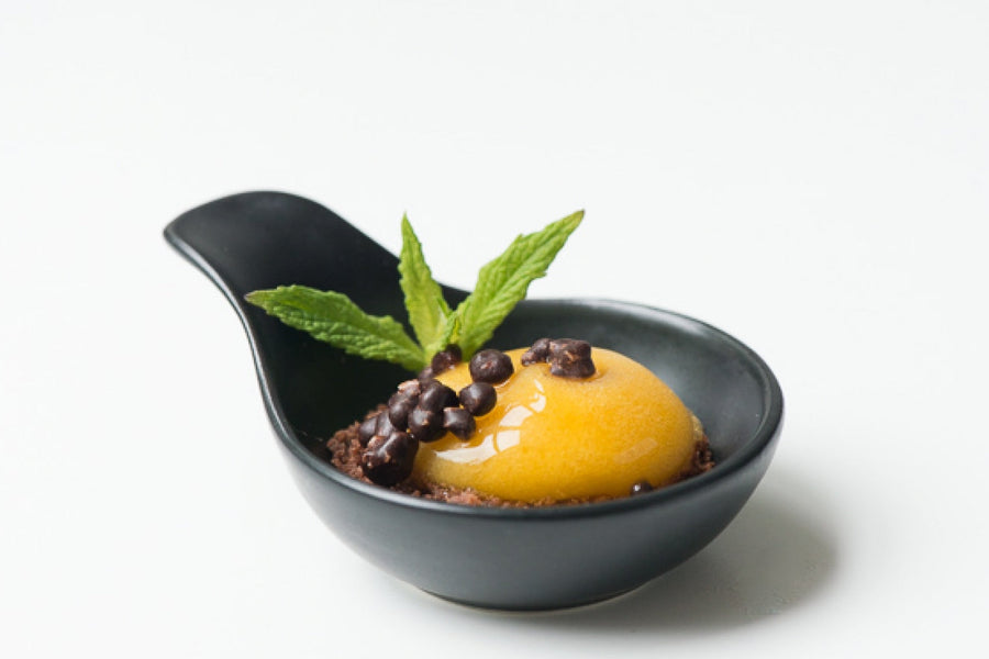 Passion Fruit Spheres With Popping Candy Recipe