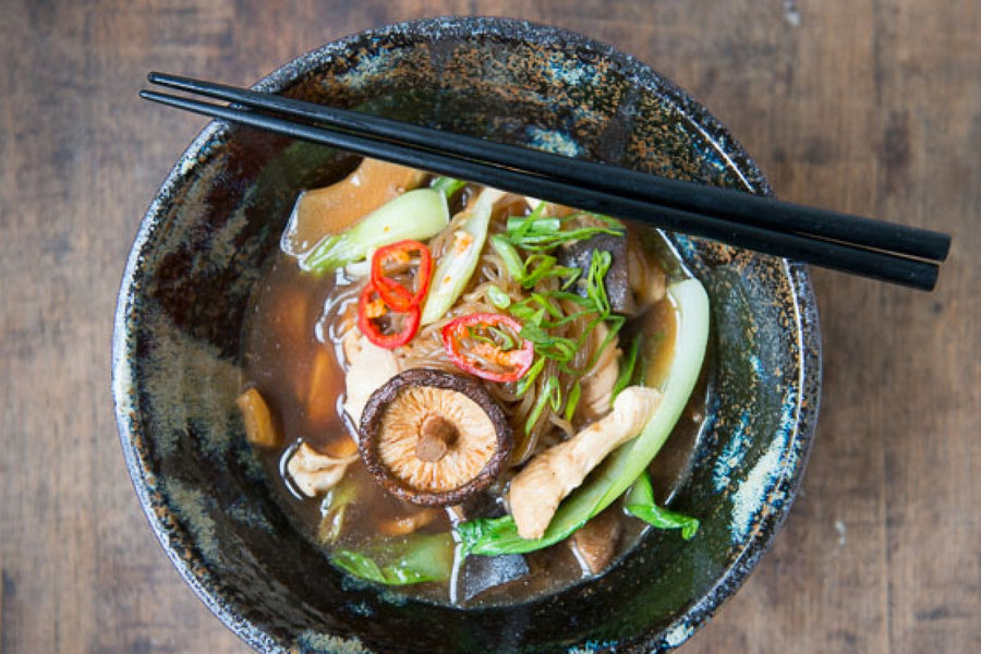 Umami-Rich Chicken Shirataki Noodle Soup Recipe