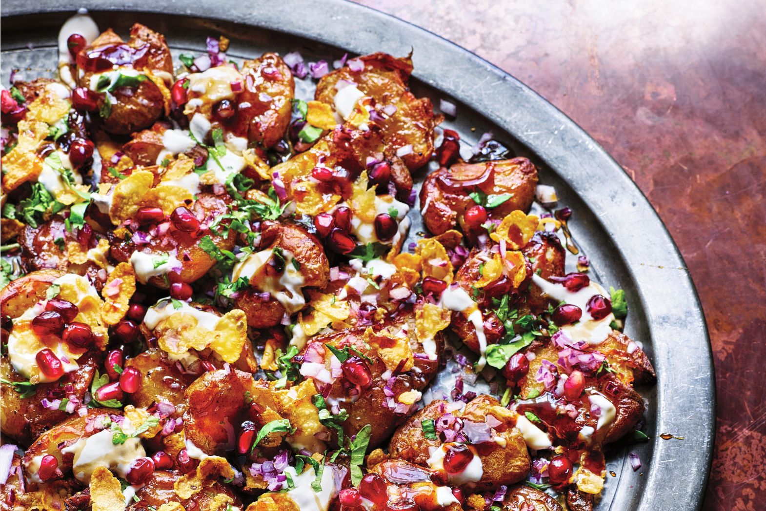 Smashed Crispy Potato Chaat Recipe, by Sabrina Ghayour – Sous Chef UK