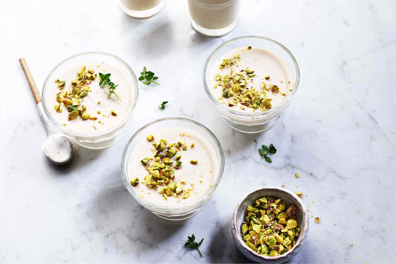 How to make malabi custard with rose, cardamom and pistachio