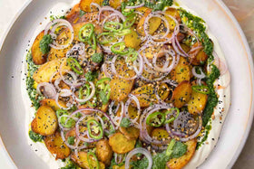 Chaat Masala Potatoes With Yoghurt And Tamarind