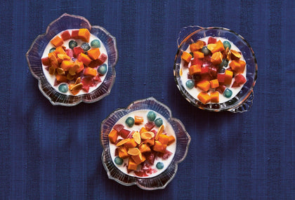 Blue Sago Pudding with Mango Recipe, by Petty Pandean-Elliot