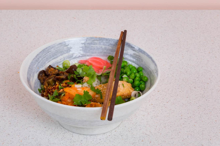 White Mausu's Rayu Rice Bowls Recipe