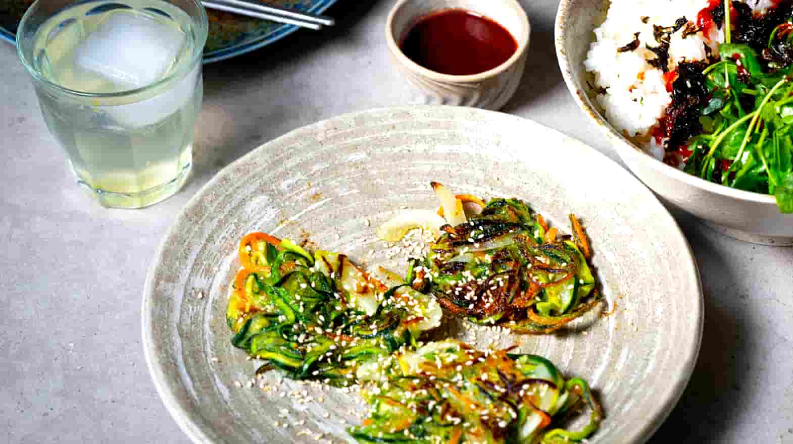 Korean courgette pancakes