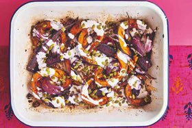 Rukmini Iyer's Bengali Five-spice Roasted Squash with Carrots & Pumpkin Seeds Recipe