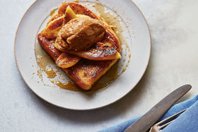 Hard Dough French Toast With Whipped Roasted Banana Almond Butter (vegan) Recipe