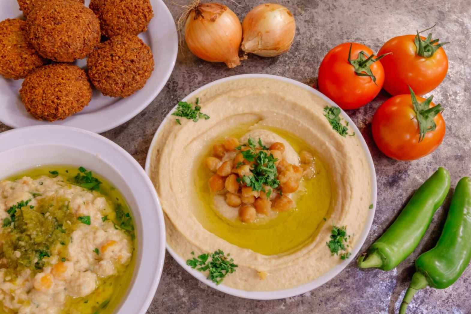 Houmous Mutabal Bil Tahinia Recipe