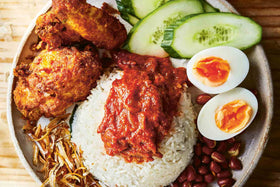 Nasi Lemak Coconut Rice with Spicy Sambal and Extras Recipe