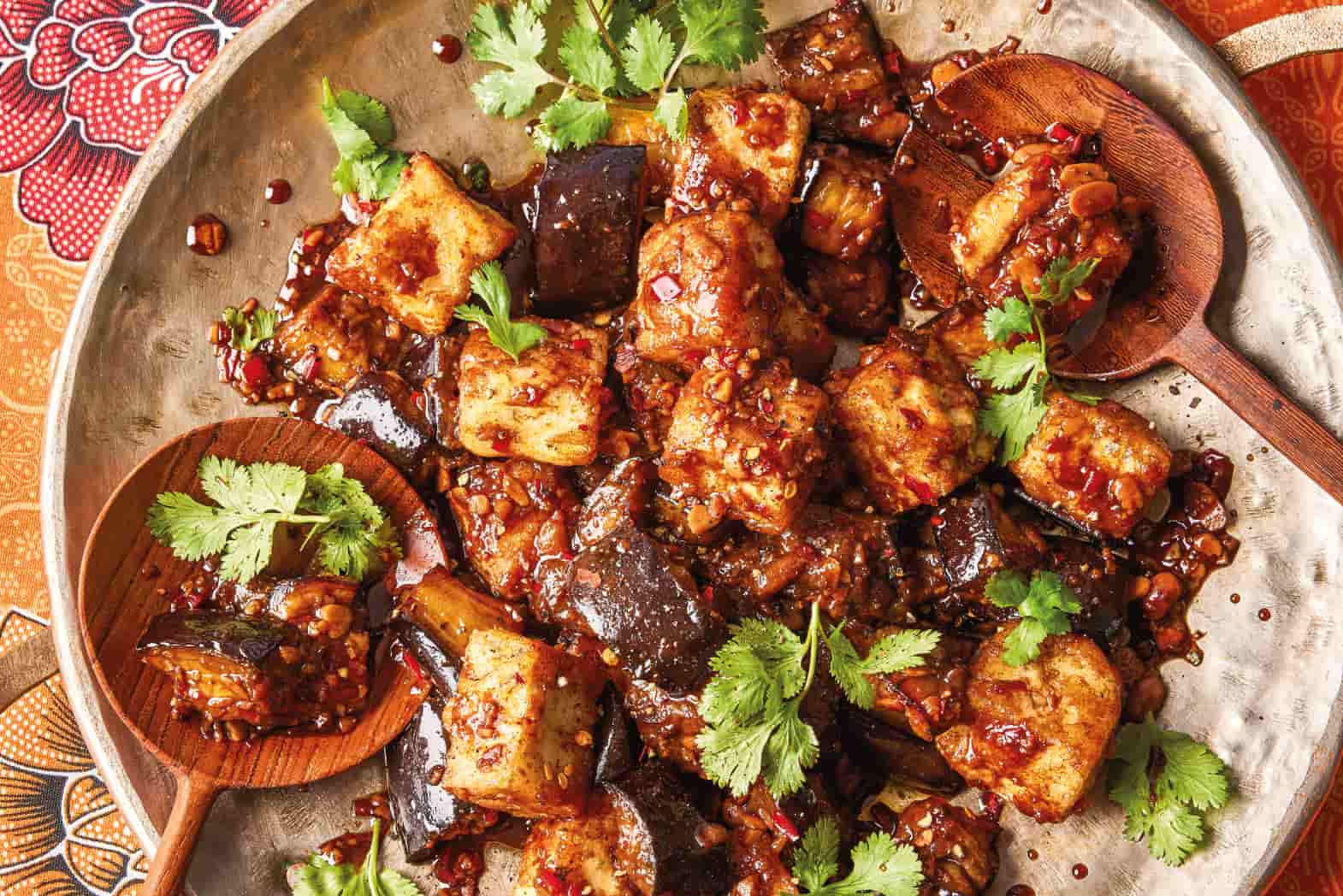 Pad Makeu Sai Tao Hoo - Stir-fried Aubergine with Tofu Recipe