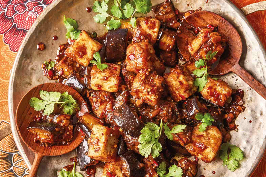 Pad Makeu Sai Tao Hoo - Stir-fried Aubergine with Tofu Recipe