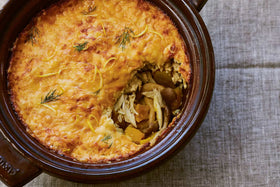 Kani Kabocha Tofu Gratin (Crab and Kabocha Gratin With Tofu Cream Sauce) Recipe