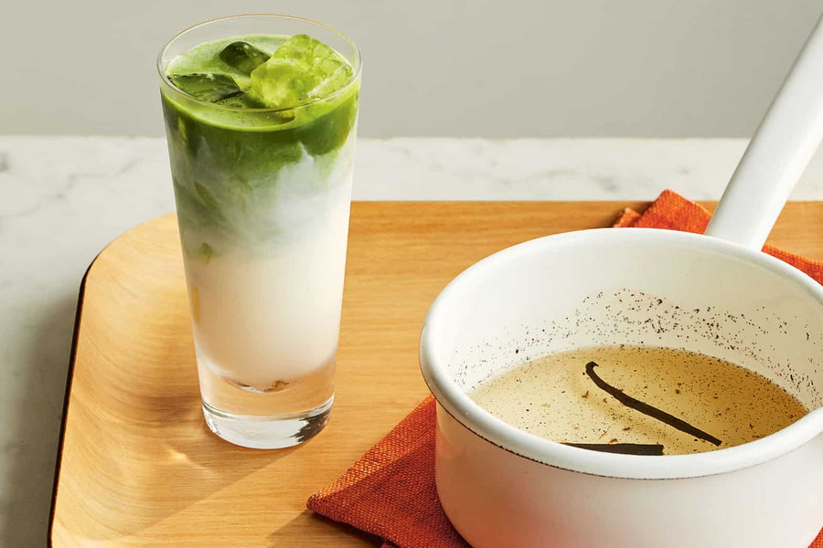 Iced Vanilla Sea Salt Matcha Latte Recipe