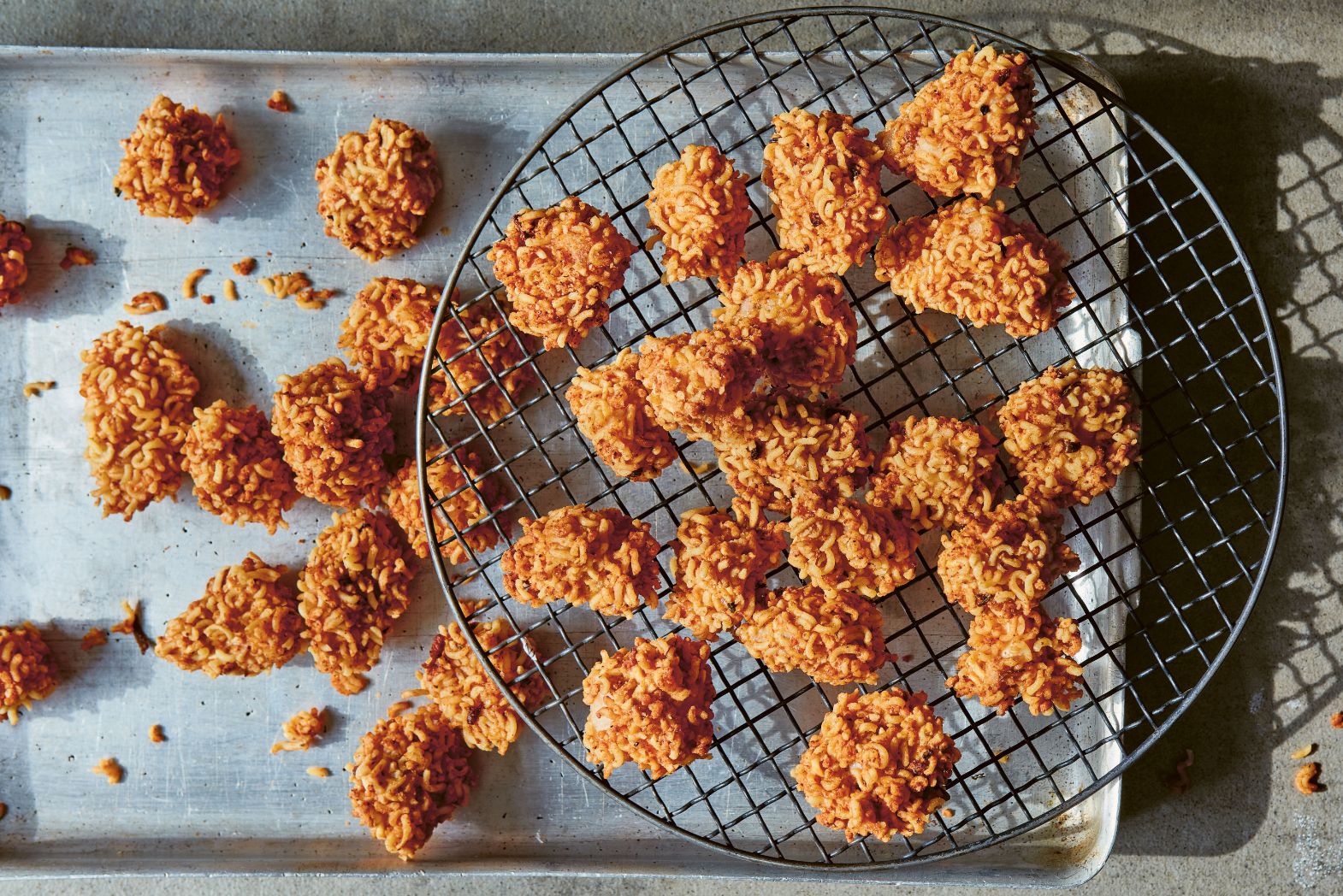 Chicken Poppers With Instant Noodle Coating, by Susan Jung