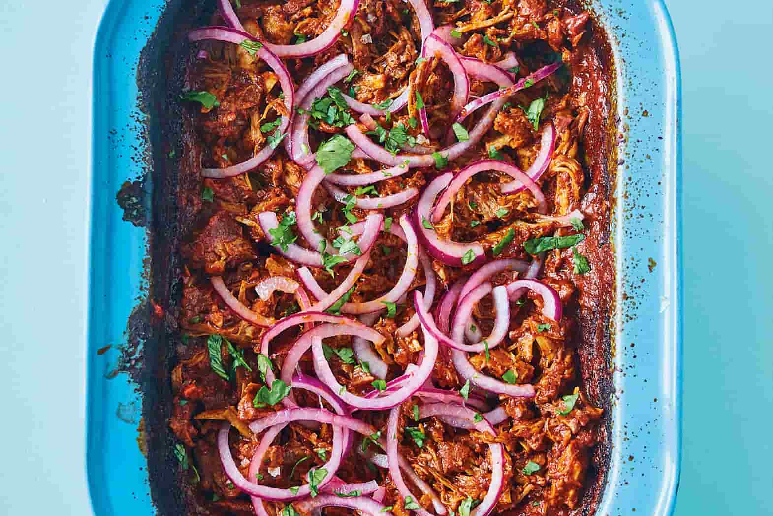 Slow-Cooked Pork Pibil With Pink Pickled Onions