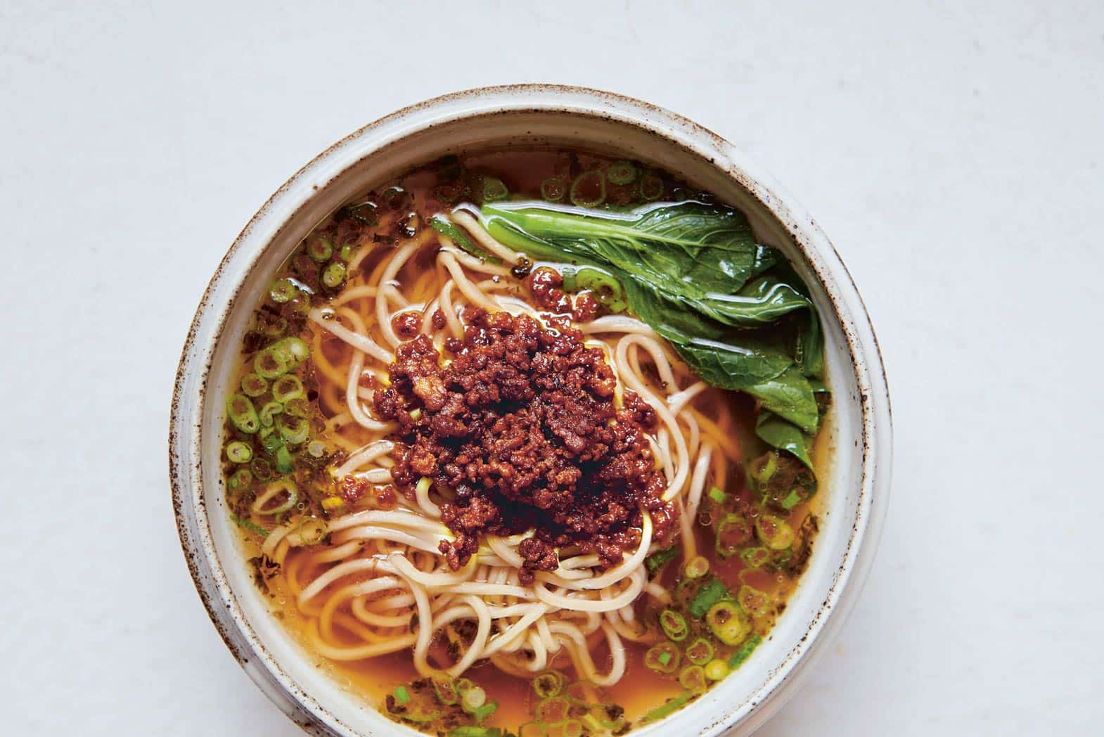 How to make Sichuan soup noodles with minced pork topping