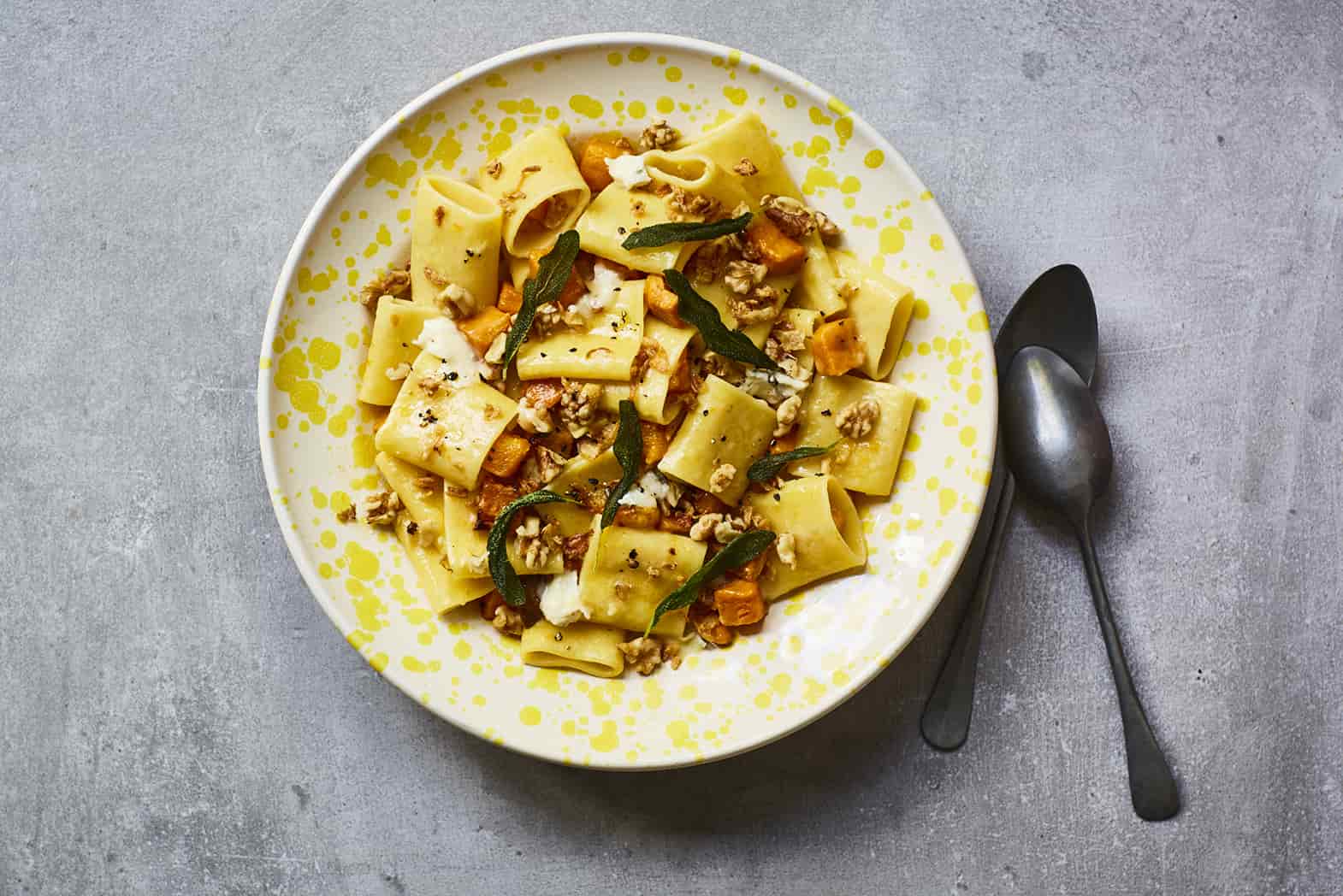 Pumpkin pasta recipe with sage and truffle oil