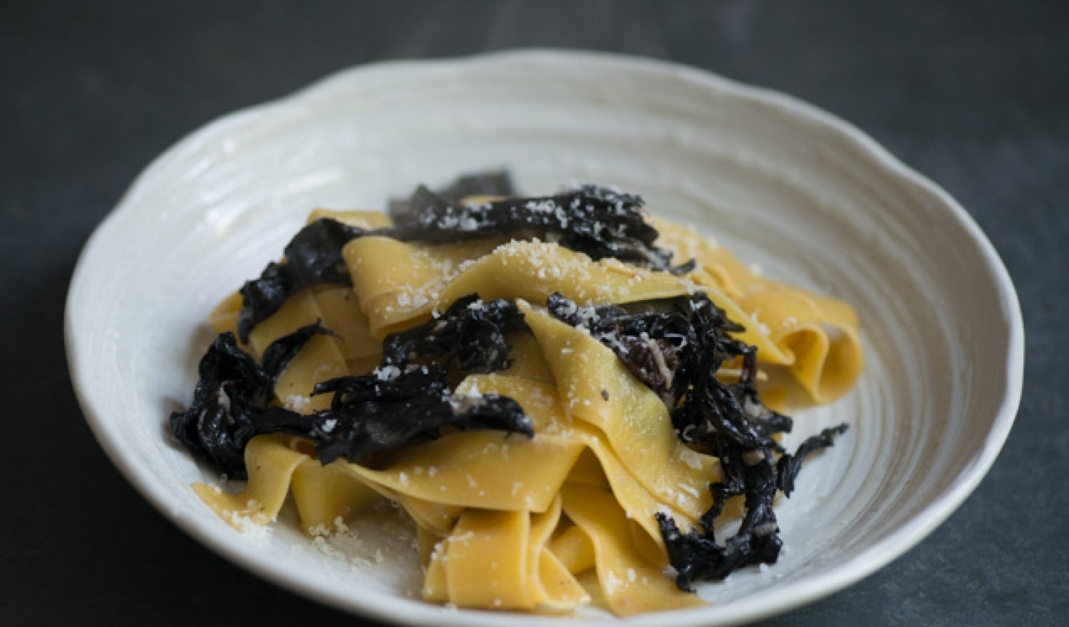 Quick Weeknight Pappardelle & Trompette Mushrooms
