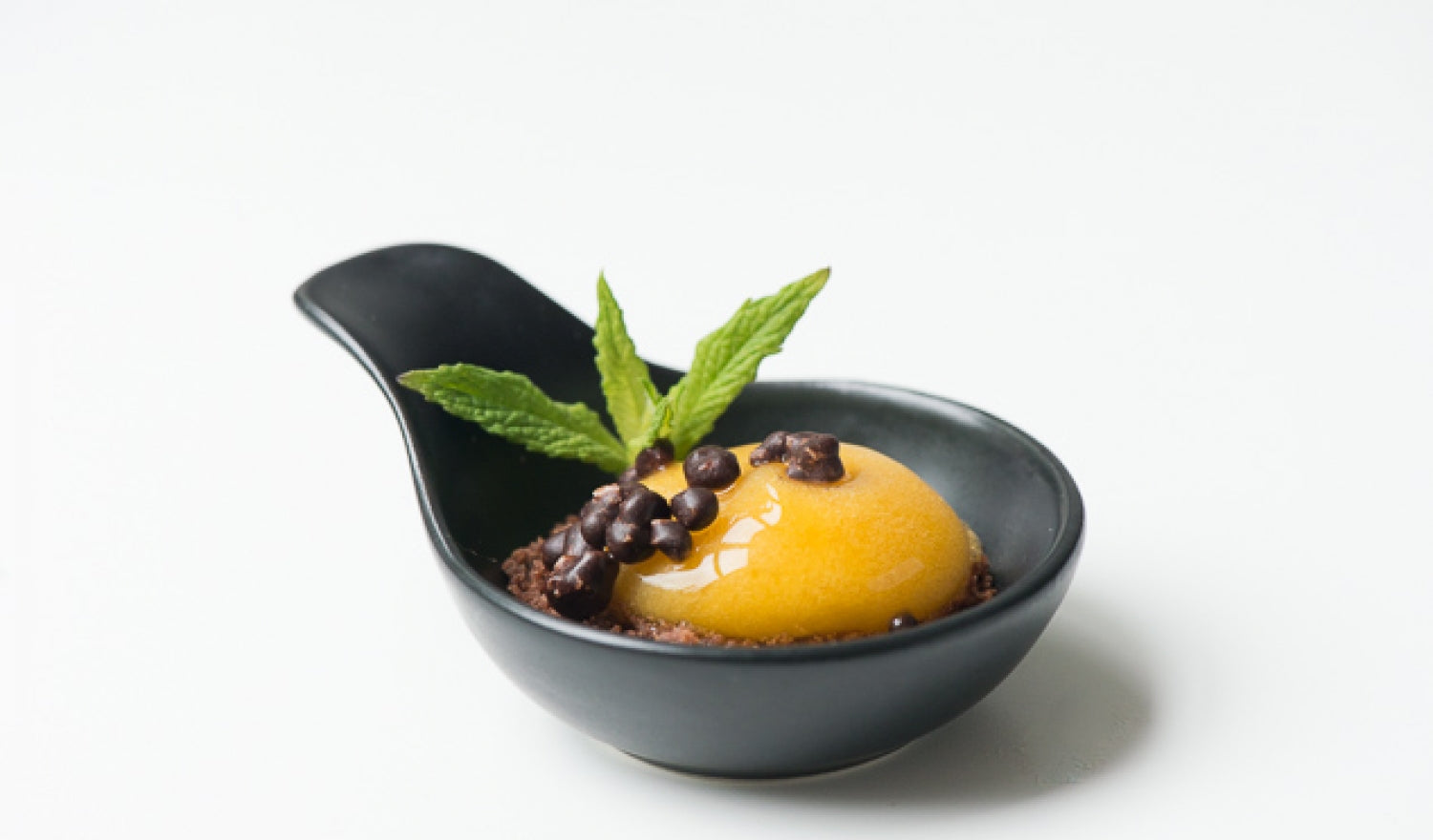 Passion Fruit Spheres With Popping Candy