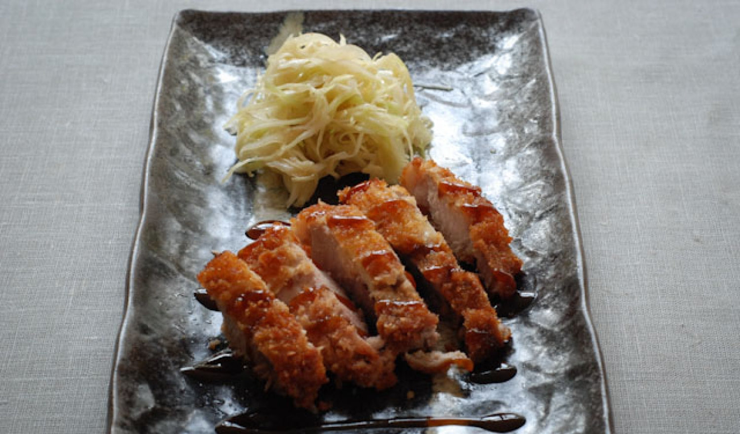 Pork Tonkatsu Recipe With Miso & Cabbage Salad