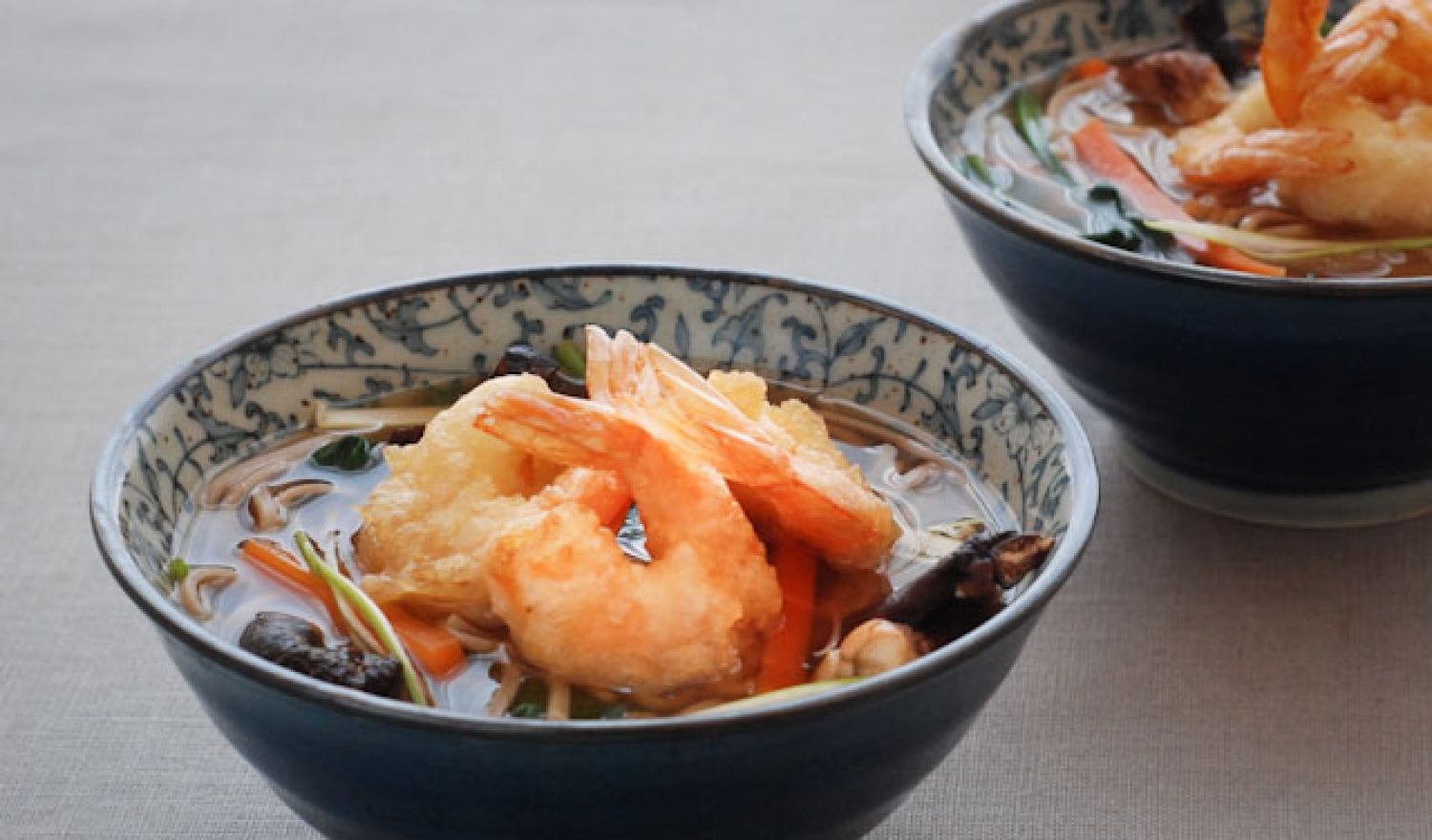 Tempura Prawn & Miso Soup Recipe With Soba Noodles