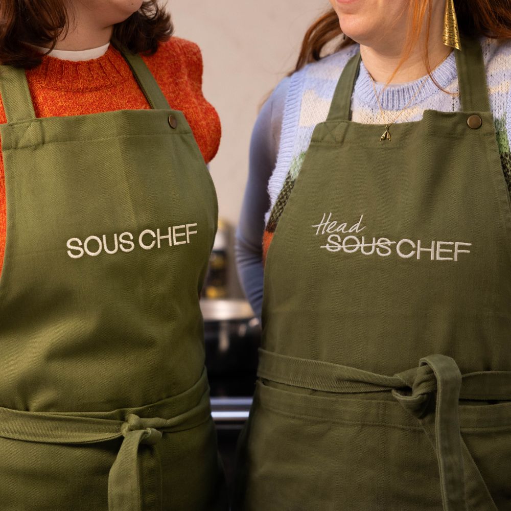 Sous Chef "Head Chef" Green Denim Apron