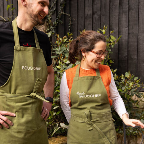 Sous Chef "Head Chef" Green Denim Apron