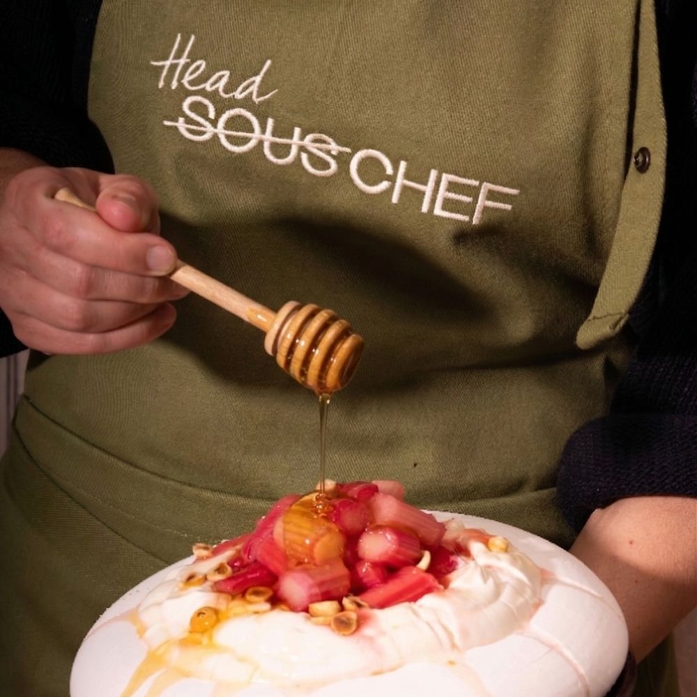 Sous Chef "Head Chef" Green Denim Apron